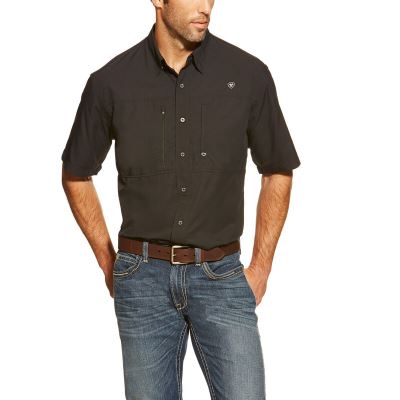 Ariat Western: VentTEK Classic Fit Camisa Hombre - Negras (TQXWO5019)